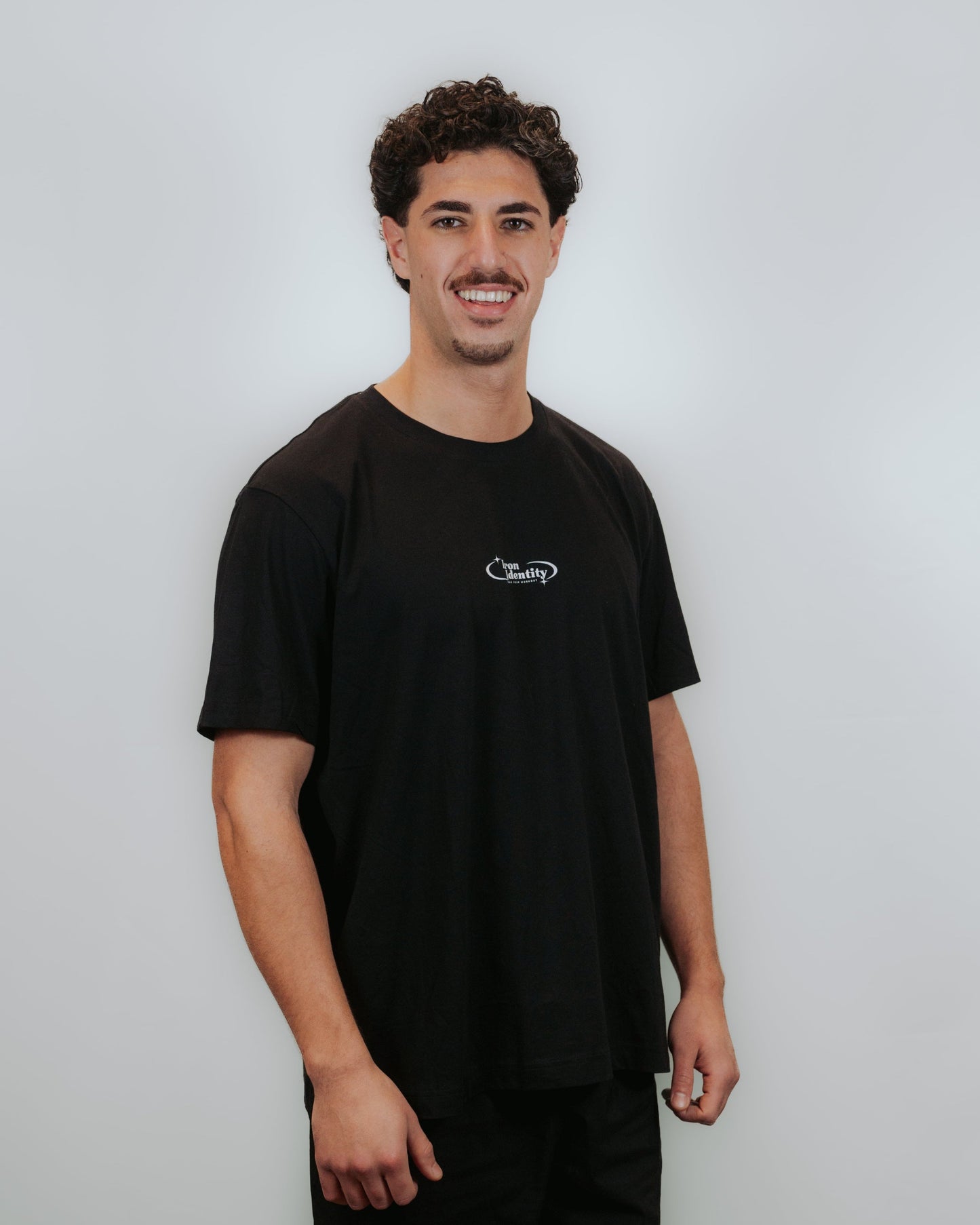 Shirt mit Retro Print Black