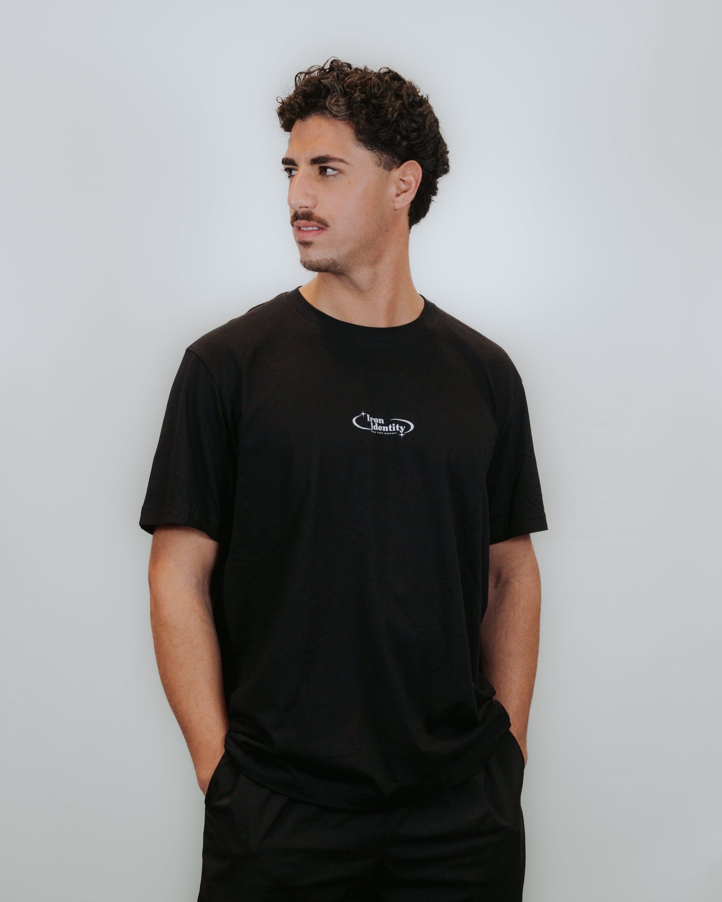 Shirt mit Retro Print Black